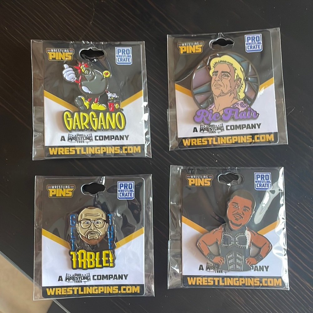 Pro wrestling crate exclusive pins